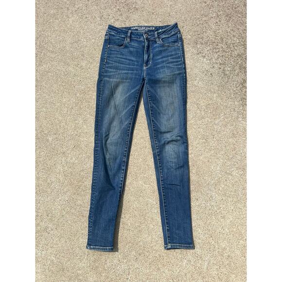 American Eagle Super Stretch Super Hi-Rise Medium Wash Jegging Size 2 Regular - Picture 1 of 9